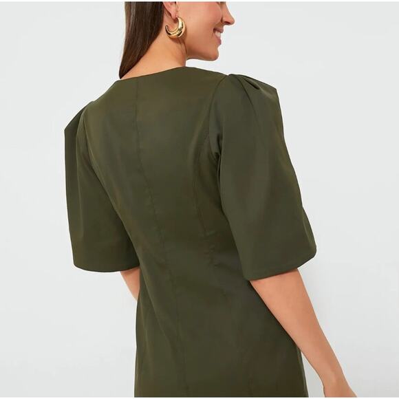 TUCKERNUCK Olive Twill Ariella Mini Dress NWT Size Medium - Picture 3 of 6